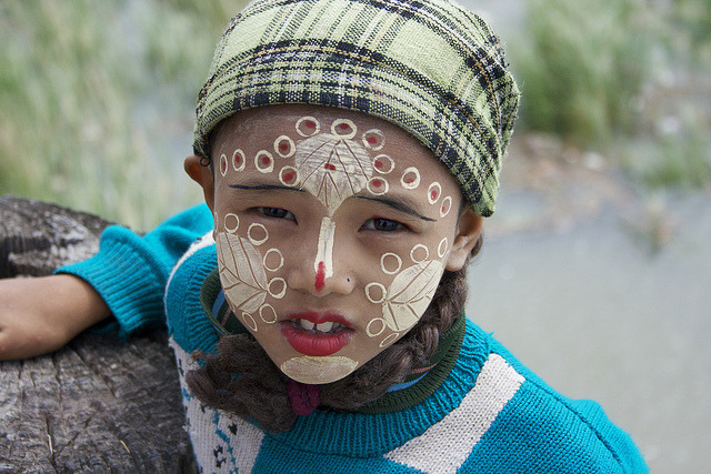 Young faces of Indochina - Burma girl.