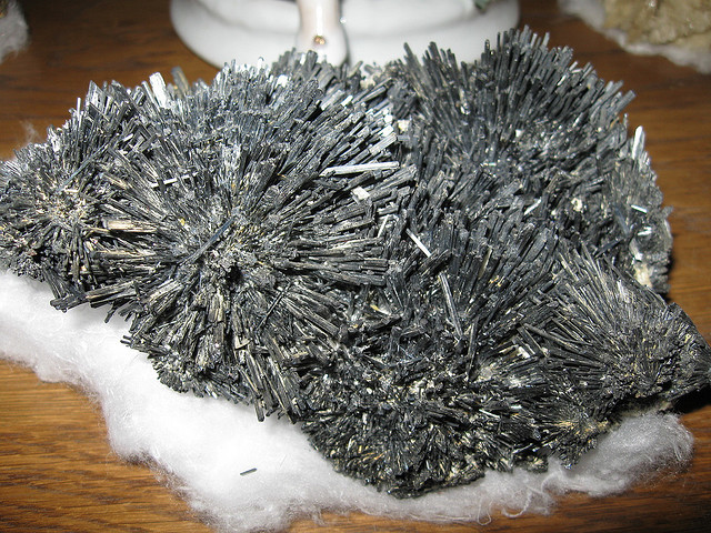 Stibinite crystals, a sample from my own collection of rocks. You can find beauty in the underground also not only above