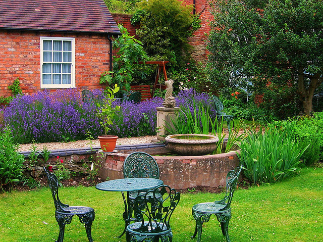The Garden at Dinham Hall, Shropshire, England
