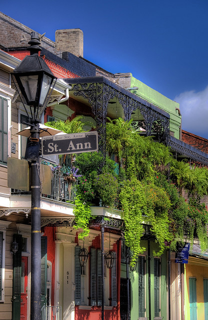 Rue Ste. Anne in the French Quarter, New Orleans, Louisiana, USA