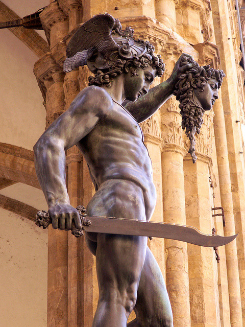 Perseus with the head of Medusa, by Cellini in Florence, Italy