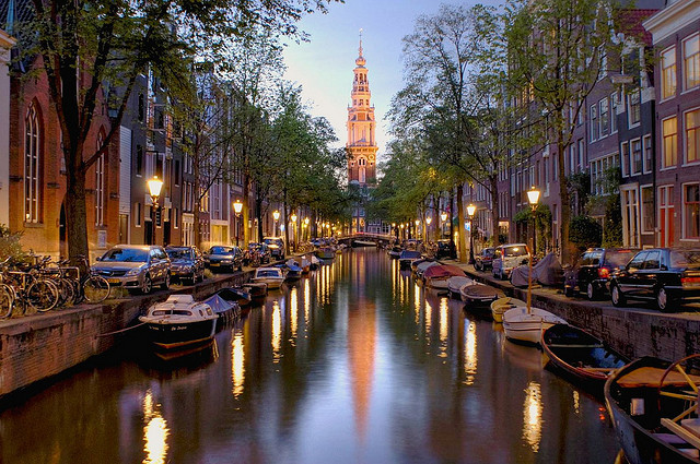 In the midst of canals, Amsterdam, Netherlands