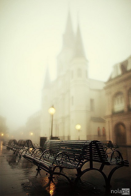 Foggy French Quarter, New Orleans, Louisiana
