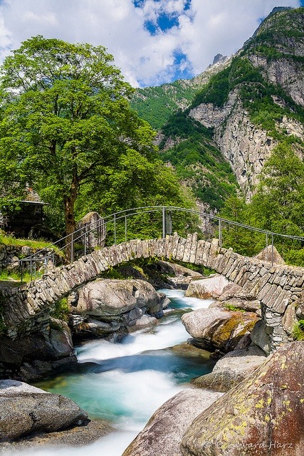 Stone Bridge, Ticino Canton, Switzerland