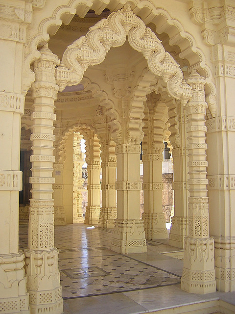 Jain architecture at Palitana Temples in Gujarat, India