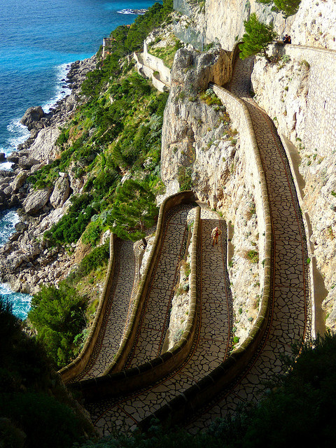Cliffside Path, Isle of Capri, Italy