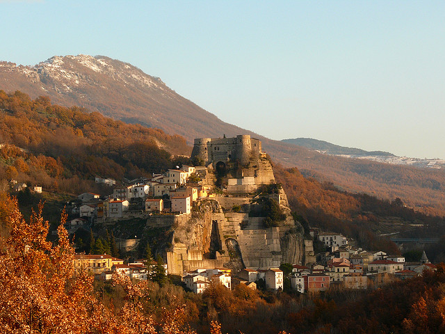 The medieval village of Cerro al Volturno in Molise, Italy