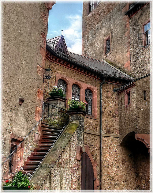 Stairway, Castle Kriebstein, Waldheim, Germany
