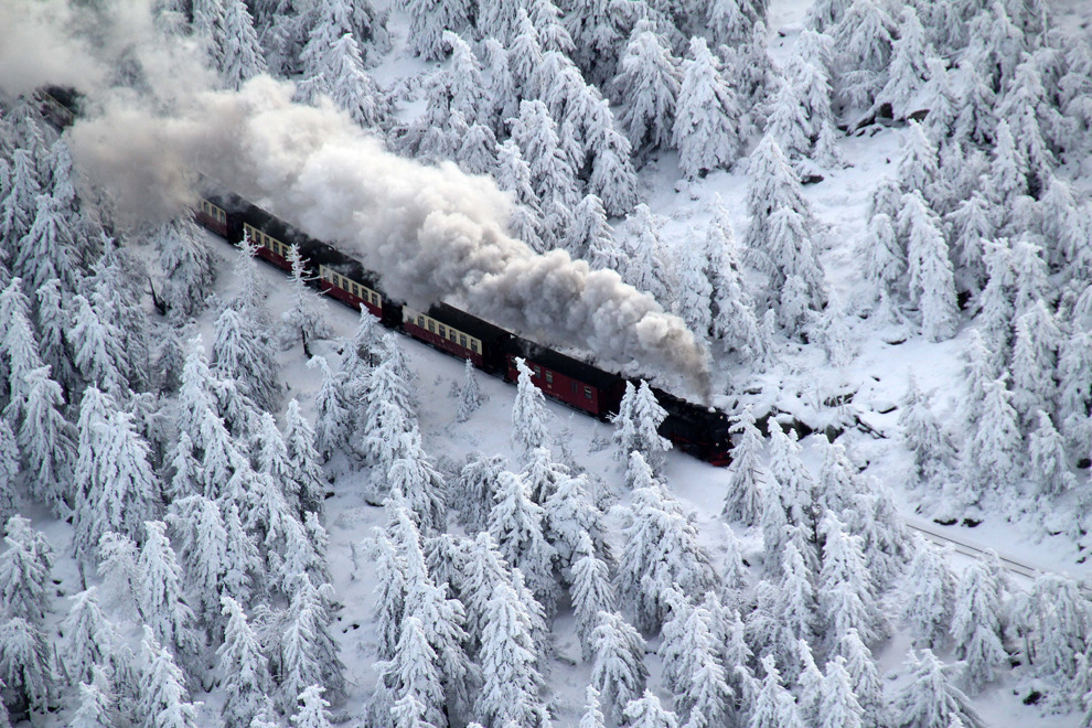 Snow Train, Brocken Mountain, Germany