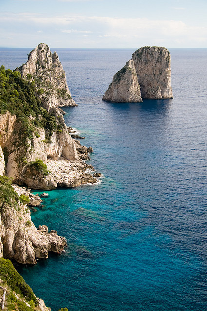 Beautiful coastline on Capri Island, Italy