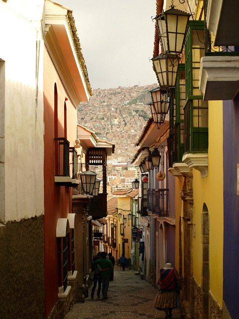 Colonial Calle Jaen in La Paz, Bolivia
