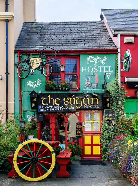 Colorful hostel in Killarney, Ireland