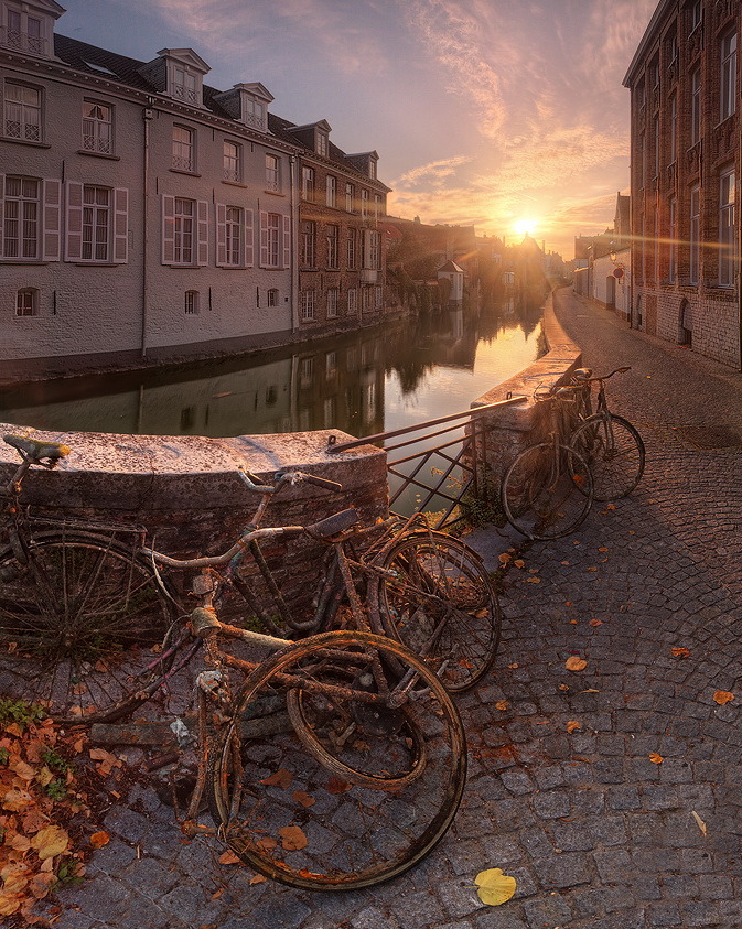Rusty sunrise, Bruges, Belgium