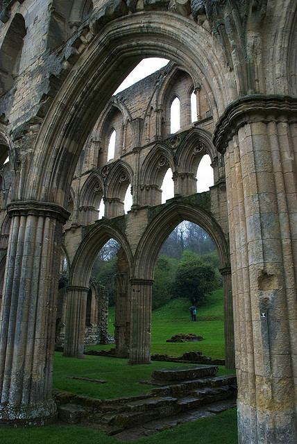 Rievaulx Abbey ruins in North Yorkshire / England