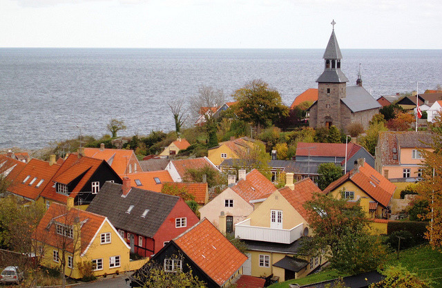 Gudhjem fishing town on Bornholm Island / Denmark