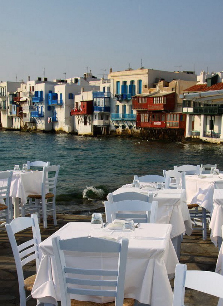 Dining by the sea, Mykonos / Greece